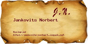 Jankovits Norbert névjegykártya